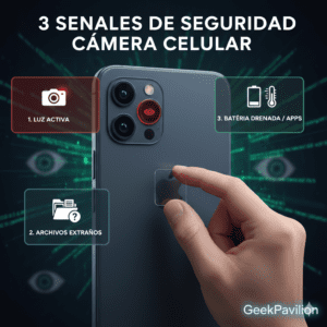 Infografía sobre seguridad cámara celular